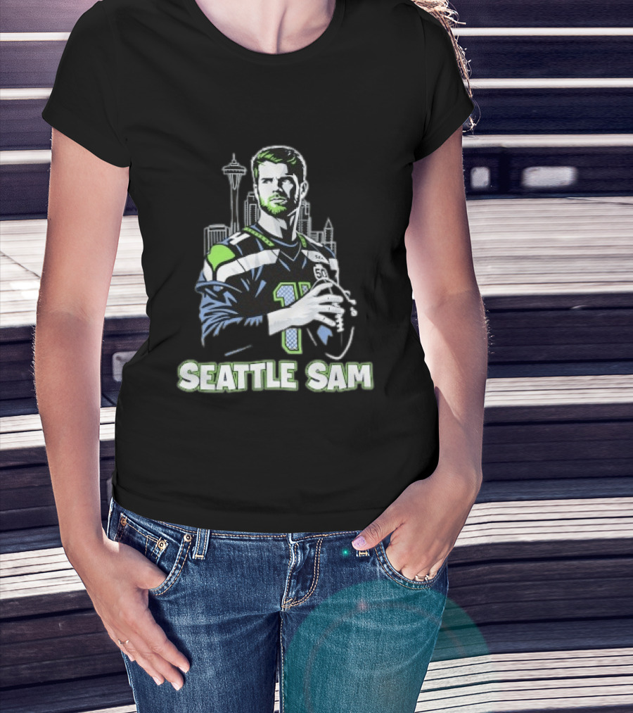 Seattle Sam 11 Football Skyline T-Shirt