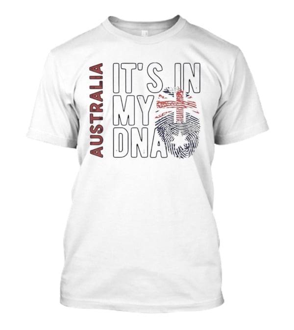 Australia It's In My DNA Fingerprint Flag T-Shirt