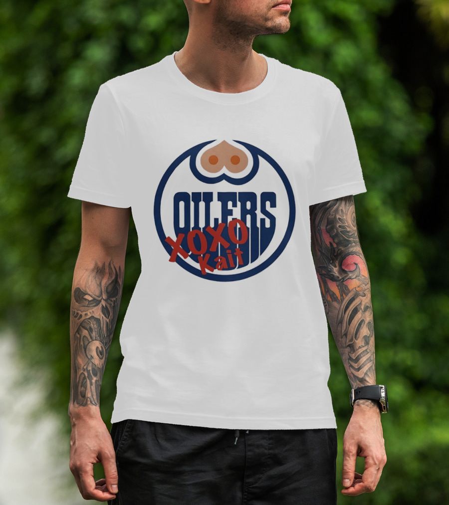 Edmonton Oilers XOXO Kait Retro Style Fan Merch T-Shirt