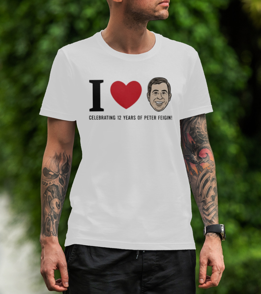I Love Celebrating 12 Years Of Peter Feigin T-Shirt