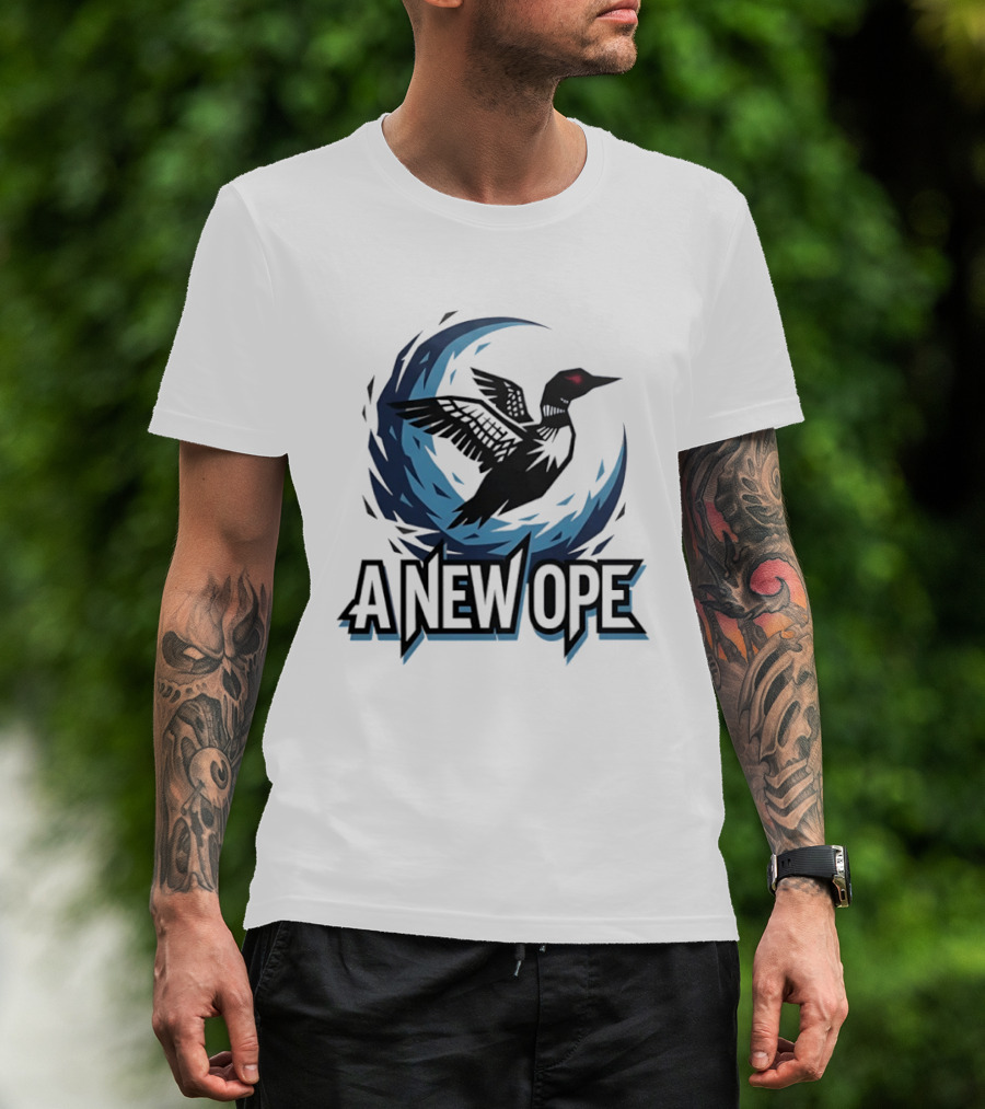 Loons Minnesota A New OPE Starbird Blue Circle Crest T-Shirt