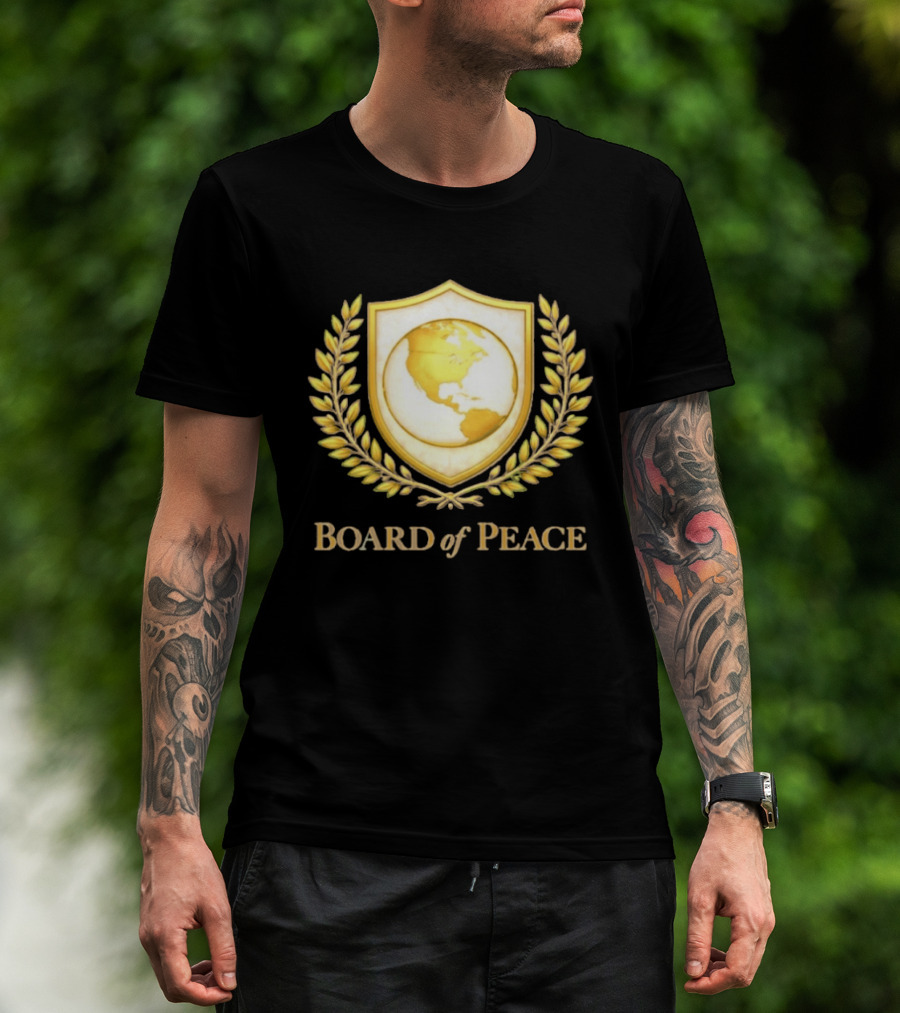 Board Of Peace Gold World Shield And Laurel T-Shirt