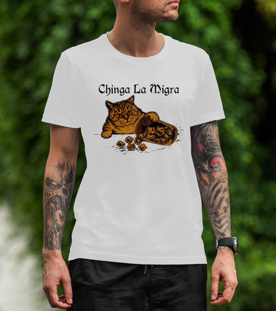 Chinga La Migra Cat Anti ICE Protest Political T-Shirt