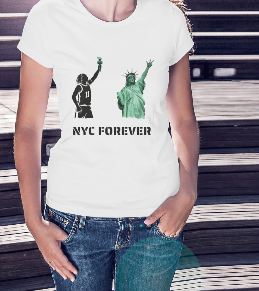 Jalen Brunson 11 Statue Of Liberty NYC Forever New York Knicks 2026 NBA T-Shirt