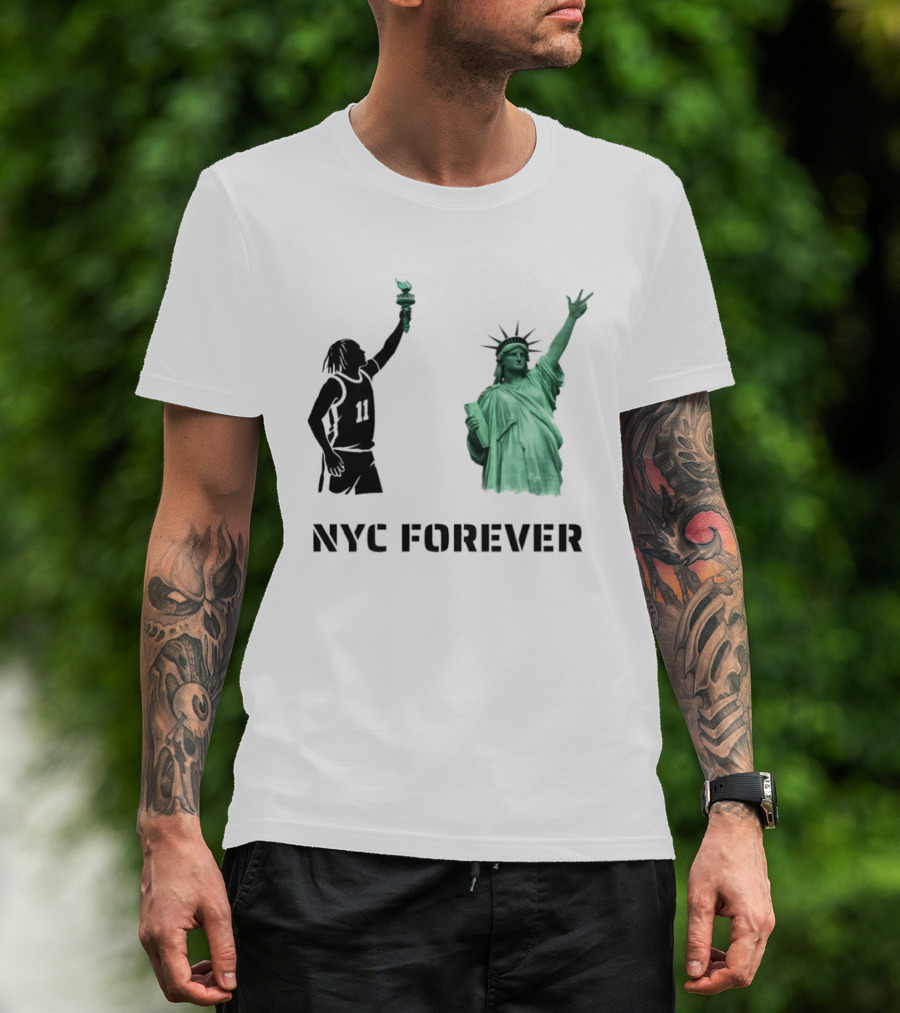 Jalen Brunson 11 Statue Of Liberty NYC Forever New York Knicks 2026 NBA T-Shirt