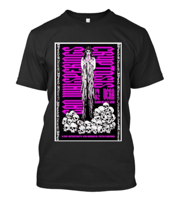 Sad Whisperings Cryptosis Album Release Show 14 02 Groningen Vera Skulls T-Shirt