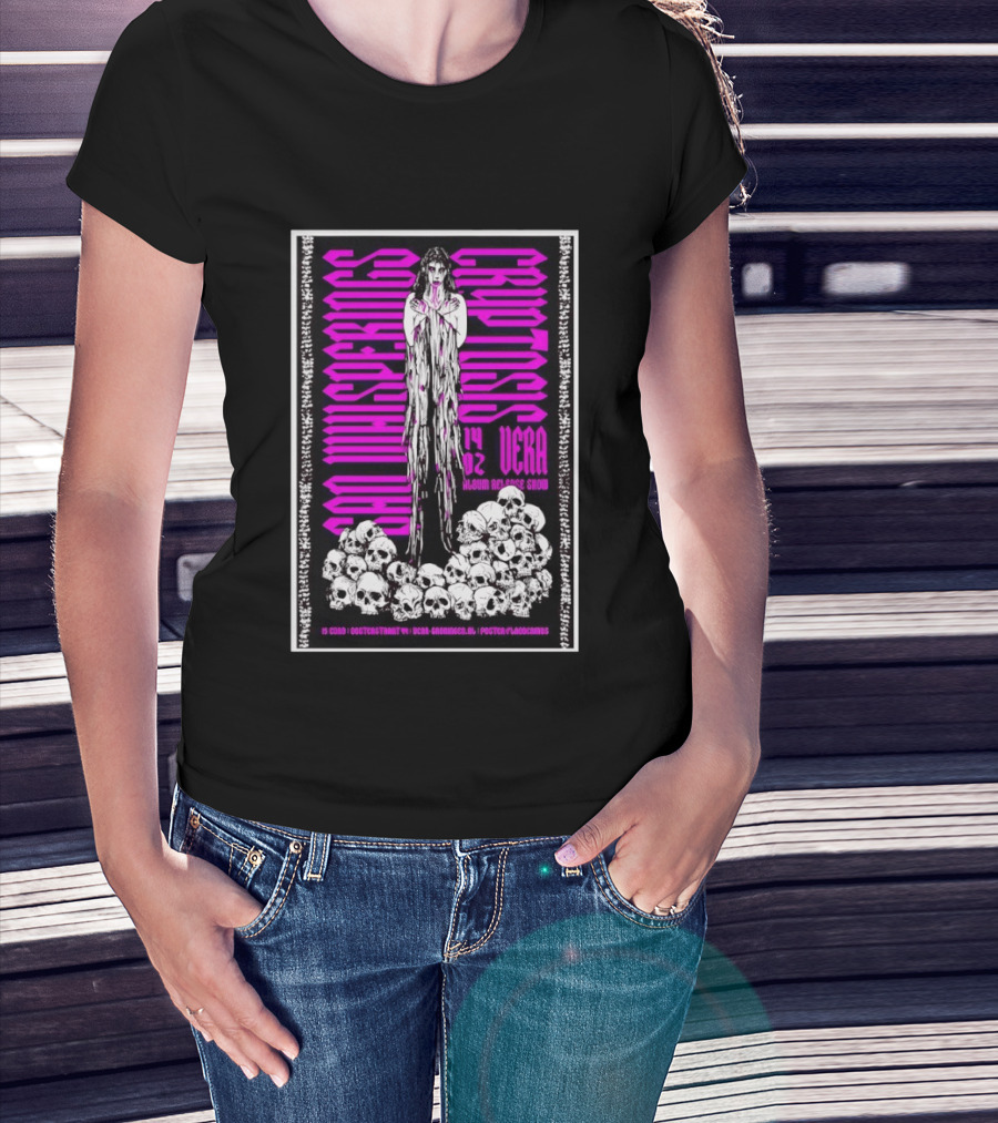 Sad Whisperings Cryptosis Album Release Show 14 02 Groningen Vera Skulls T-Shirt