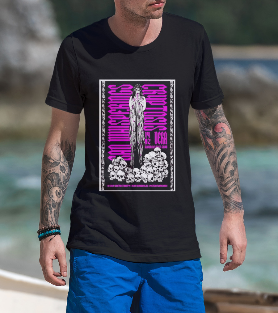 Sad Whisperings Cryptosis Album Release Show 14 02 Groningen Vera Skulls T-Shirt