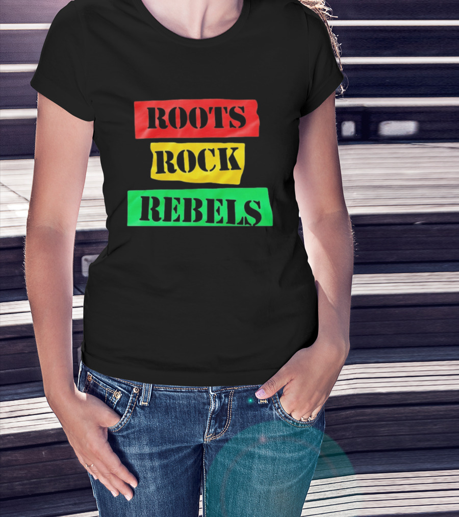 Roots Rock Rebels Reggae Rasta Vibes T-Shirt