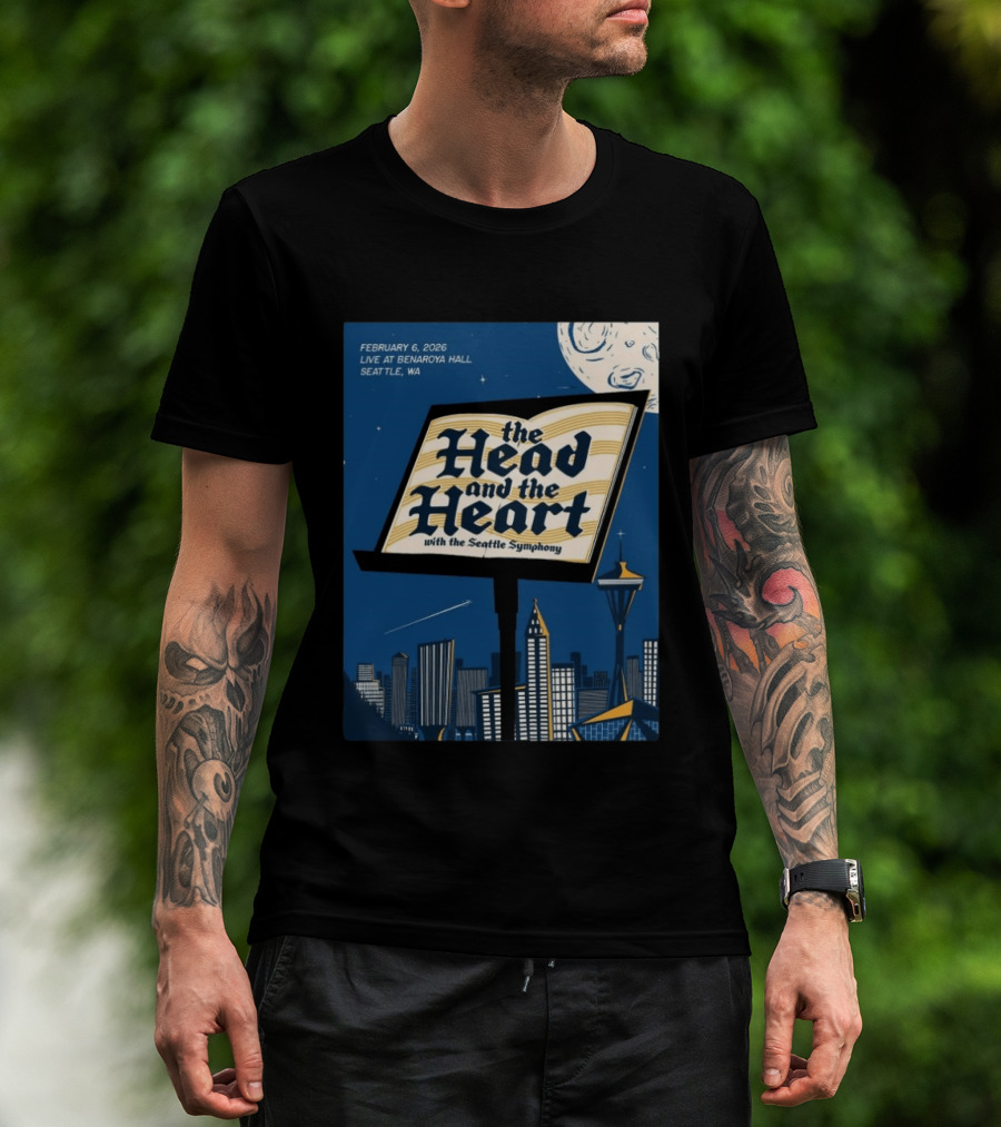 The Head And The Heart With Seattle Symphony Feb 6 2026 Benaroya Hall Seattle T-Shirt
