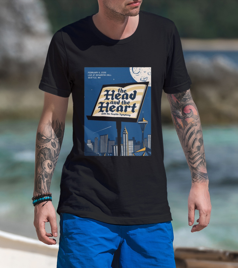 The Head And The Heart With Seattle Symphony Feb 6 2026 Benaroya Hall Seattle T-Shirt