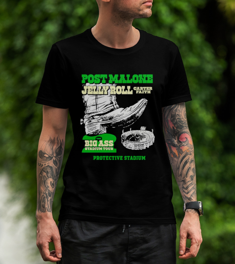 Post Malone Jelly Roll Limp Bizkit Big Ass Stadium Tour 2026 Jones AT&T Stadium T-Shirt
