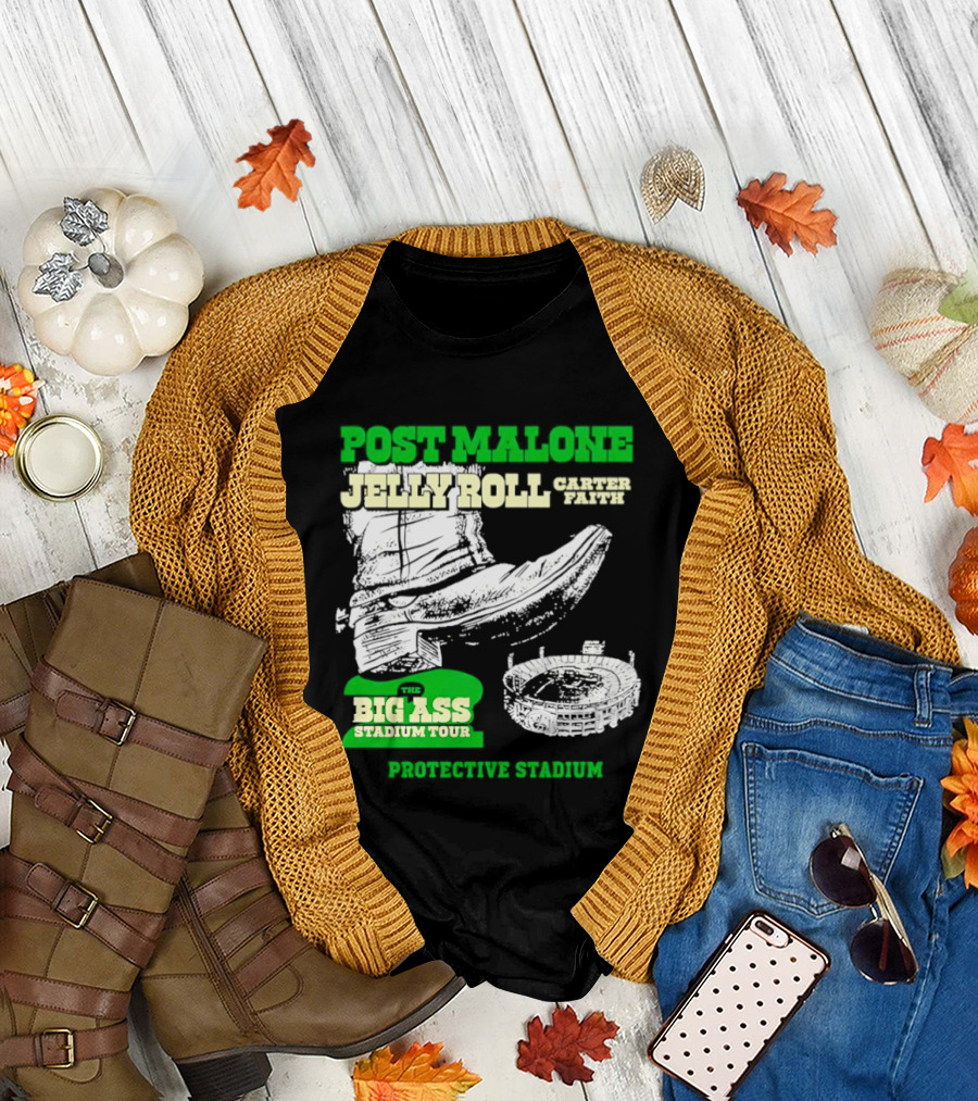 Post Malone Jelly Roll Limp Bizkit Big Ass Stadium Tour 2026 Jones AT&T Stadium T-Shirt