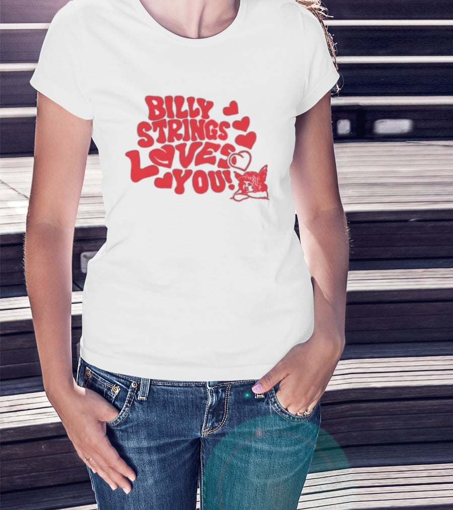 Billy Strings Loves You Valentine's Day Hearts 2026 T-Shirt