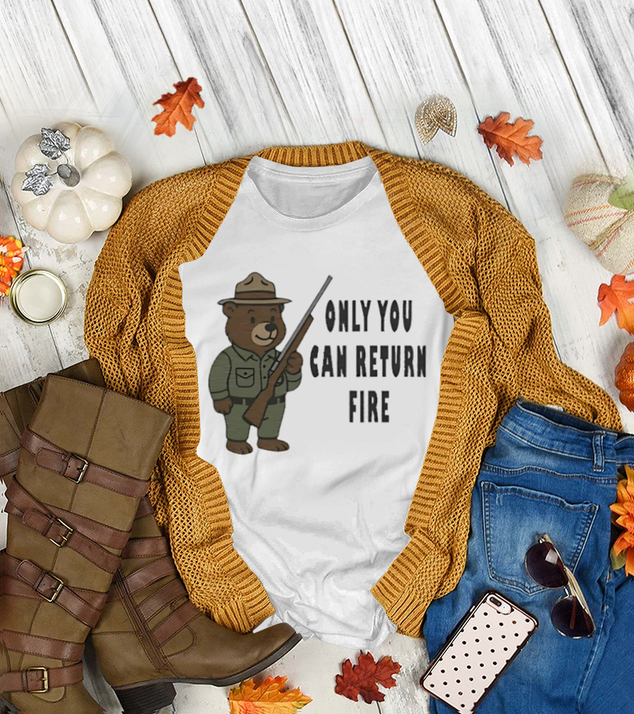 Smokey Bear Only You Can Return Fire Ranger Rifle T-Shirt