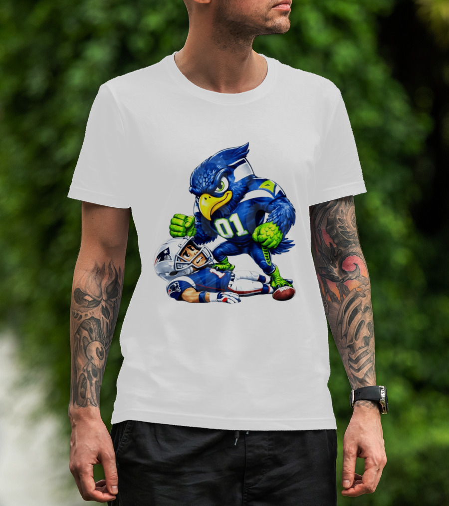 Seattle Seahawks Crush New England Patriots 2026 Football Rivalry Showdown T-Shirt