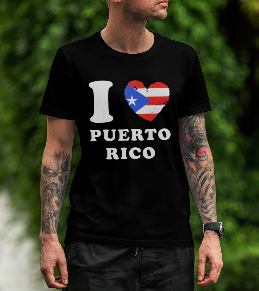 I Heart Puerto Rico Flag T-Shirt