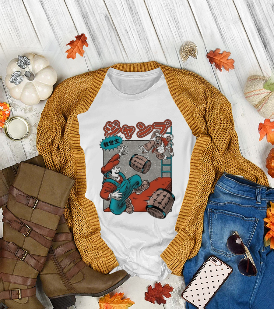 Jumping Savior Retro Japanese T-Shirt