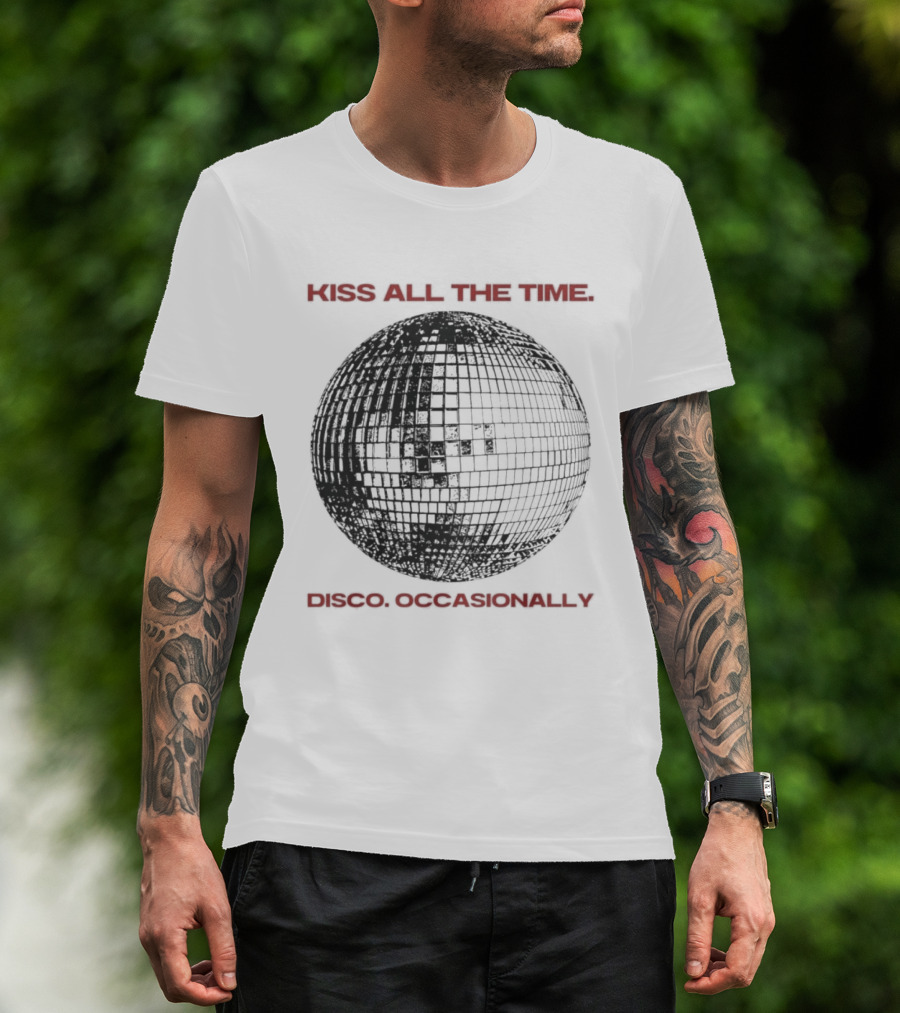Kiss All The Time Disco Occasionally Disco Ball T-Shirt