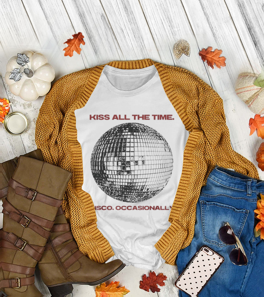 Kiss All The Time Disco Occasionally Disco Ball T-Shirt