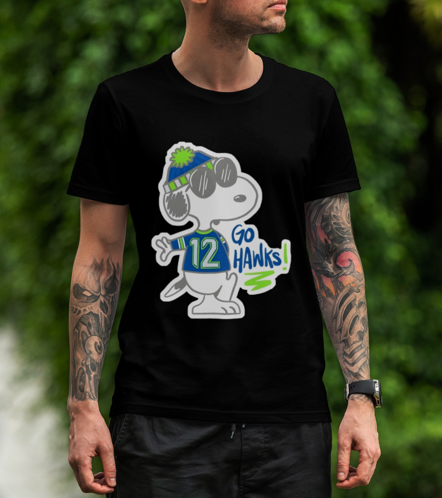 Snoopy 12 Seattle Seahawks Outfit Go Hawks T-Shirt