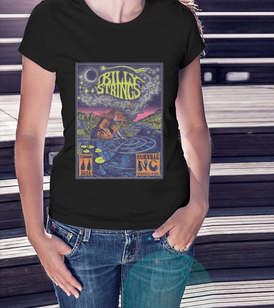 Billy Strings February 2026 ExploreAsheville.com Arena Asheville NC T-Shirt