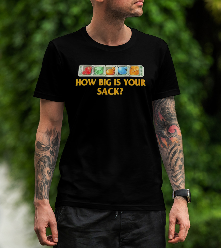 How Big Is Your Sack Colorful Cartoon Heads T-Shirt