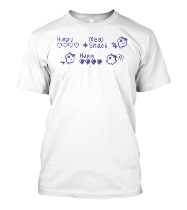 Hungry Meal Snack Happy Pixel Hearts Retro Game Chicken T-Shirt