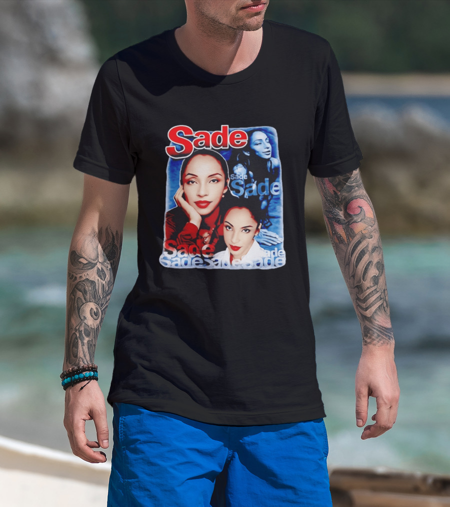 Sade Lovers Rock Tour Vintage Style Collage T-Shirt