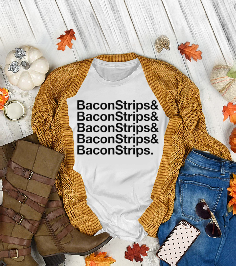 BaconStrips and BaconStrips Repeat Stacked T-Shirt