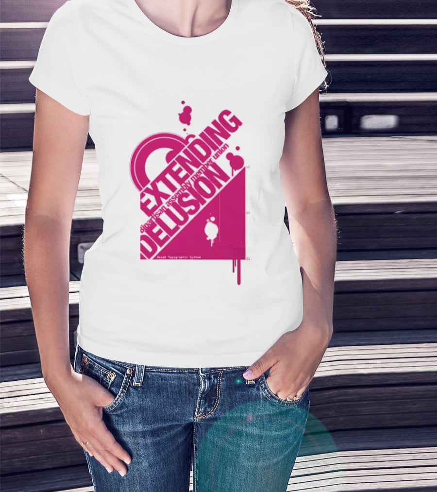Extending Delusion Bipartisan Assembly Member Union Pink Skater Splatter T-Shirt