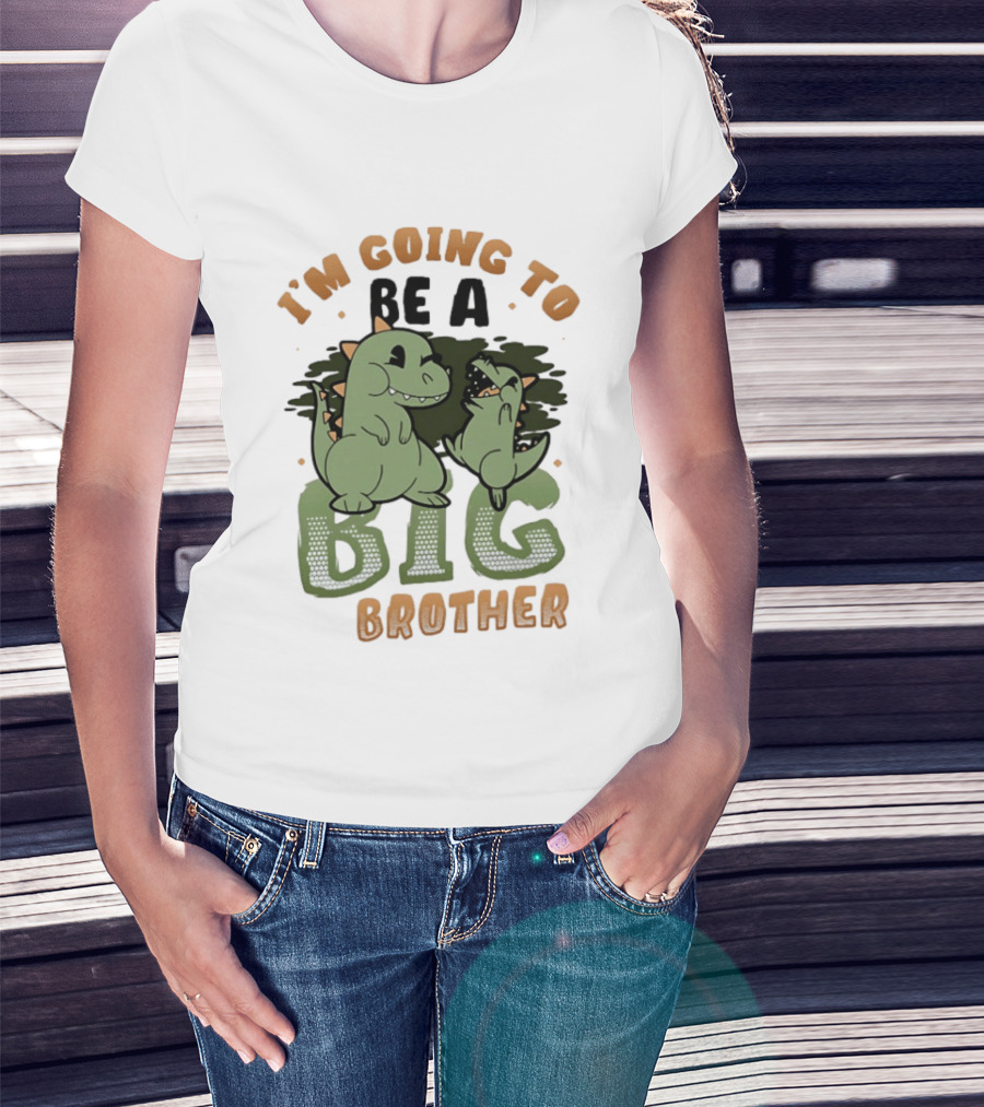 I'm Going To Be A Big Brother Dinosaur T-Shirt