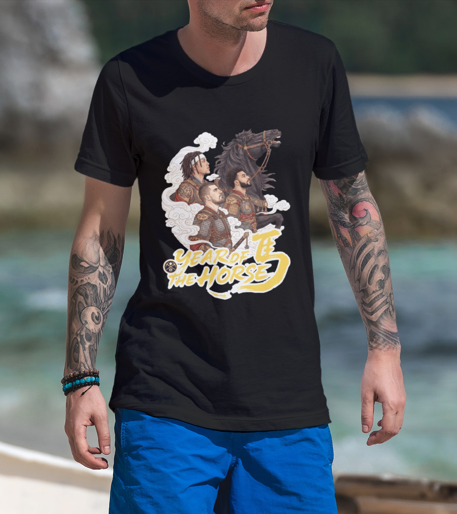 Denver Nuggets Year Of The Horse Warriors In Battle Armor T-Shirt