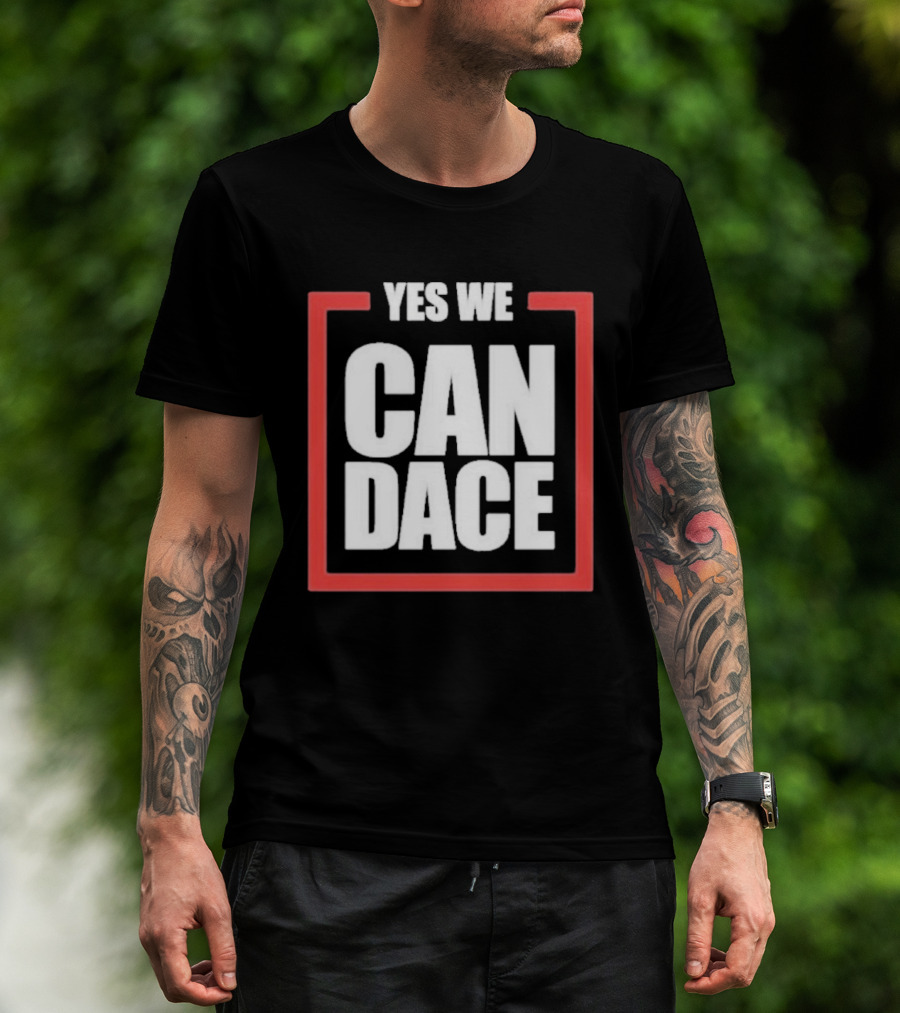 Candace Owens Yes We Candace Text In Red Frame T-Shirt