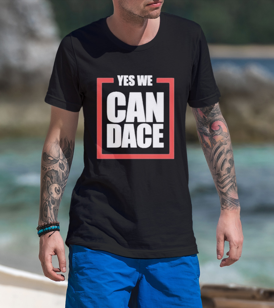 Candace Owens Yes We Candace Text In Red Frame T-Shirt