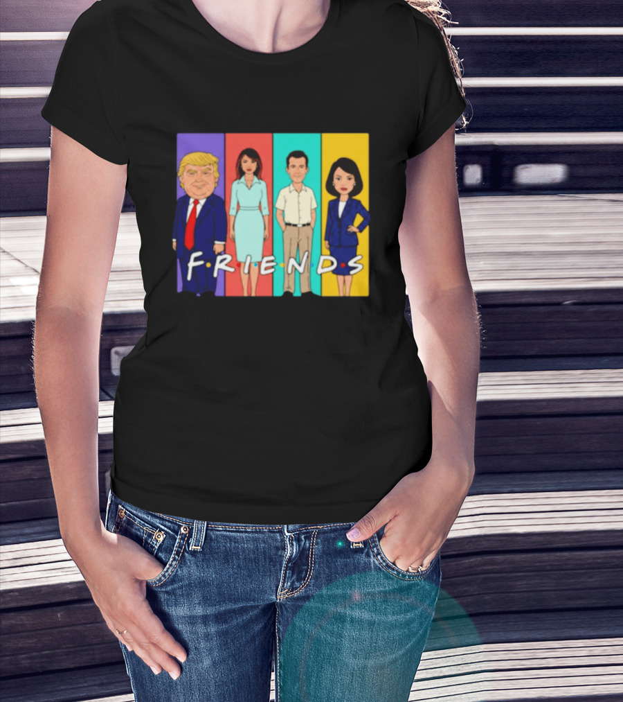 Famous Political Figures Friends Parody Cartoon Meme T-Shirt