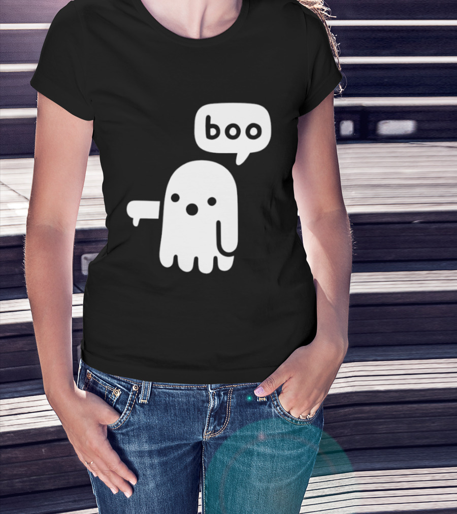 Boo Ghost Disapproval Gesture T-Shirt