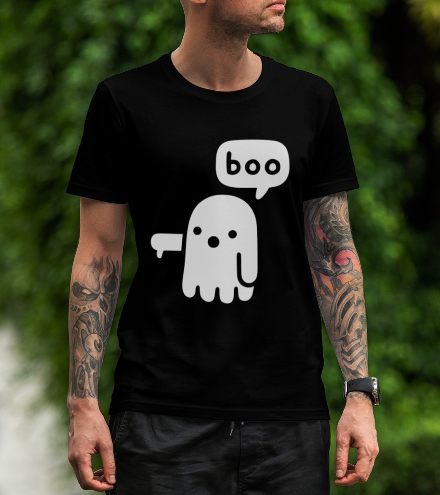 Boo Ghost Disapproval Gesture T-Shirt