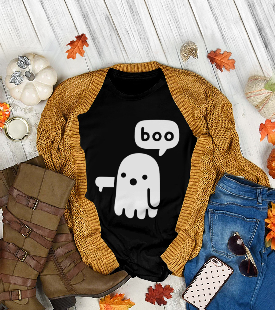 Boo Ghost Disapproval Gesture T-Shirt