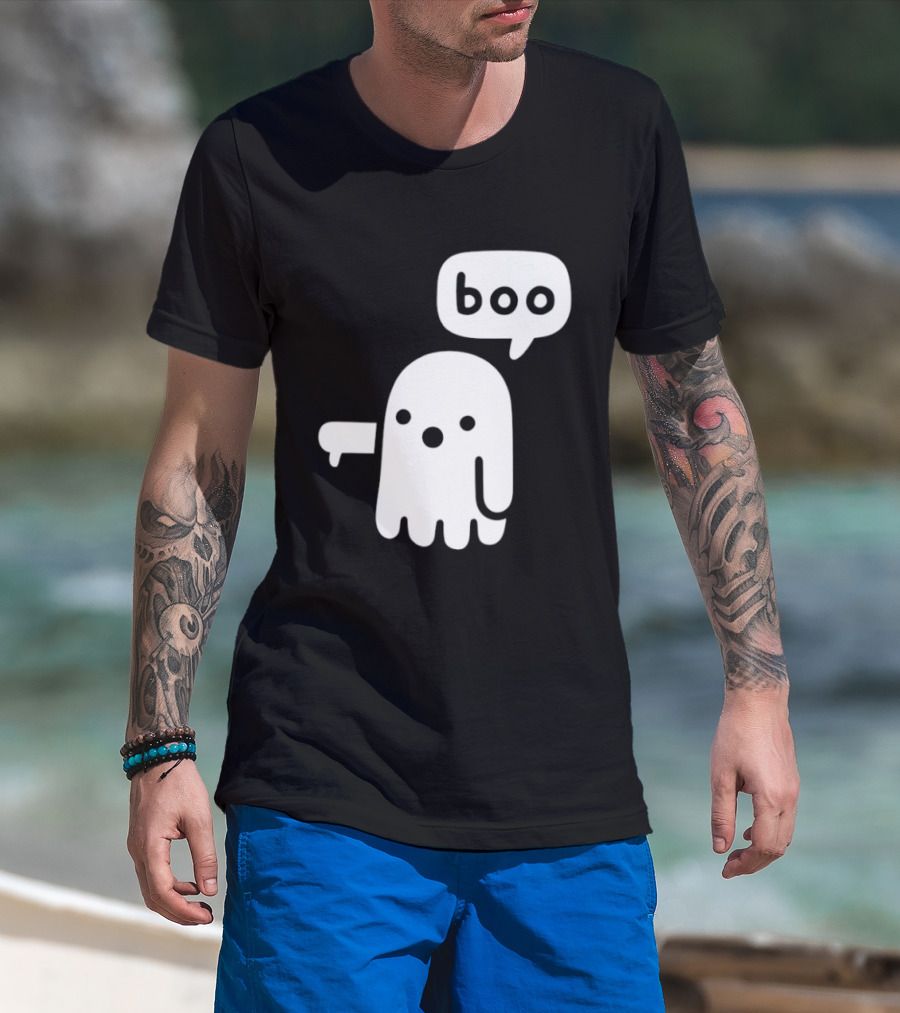 Boo Ghost Disapproval Gesture T-Shirt