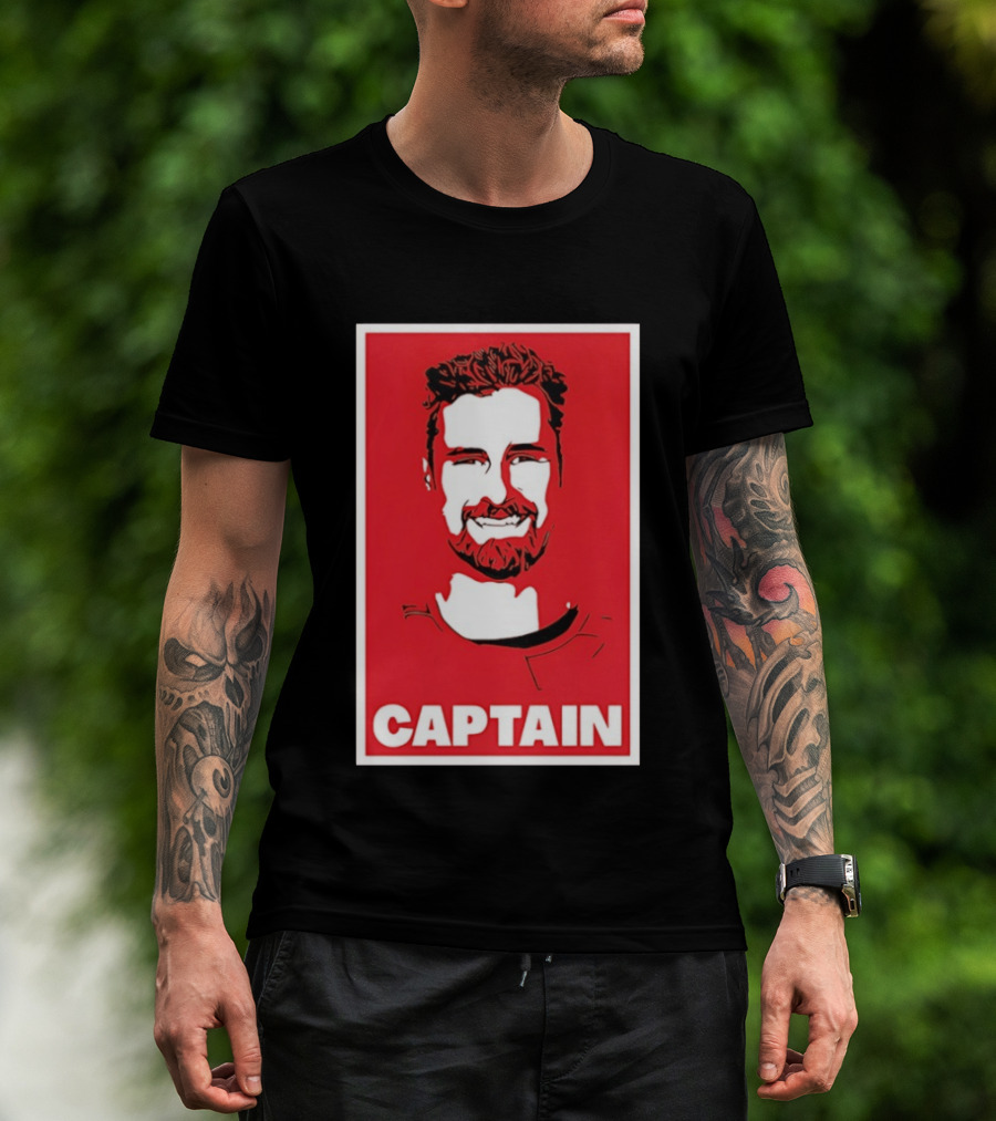 Detroit Red Wings Captain Dylan Larkin Bold Red T-Shirt
