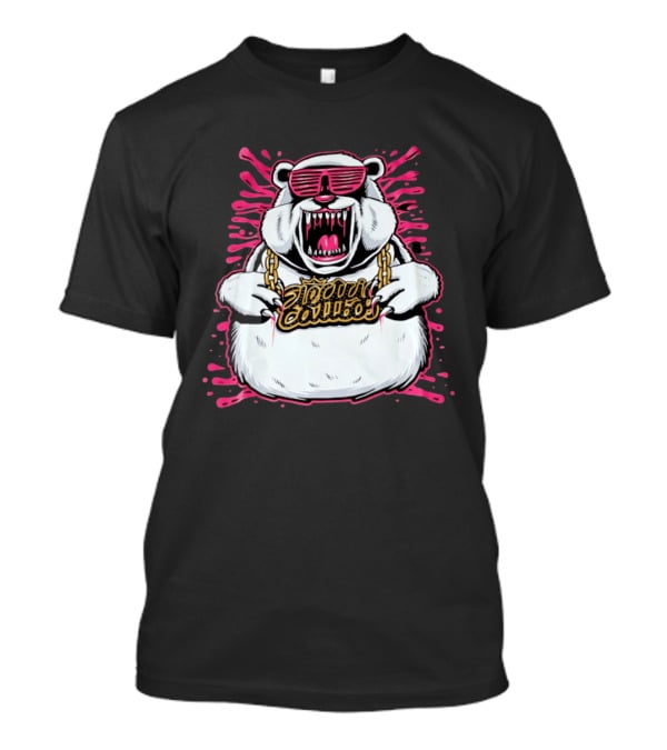 Electric Callboy Band Polar Bear Bling Sunglasses And Gold Chain T-Shirt