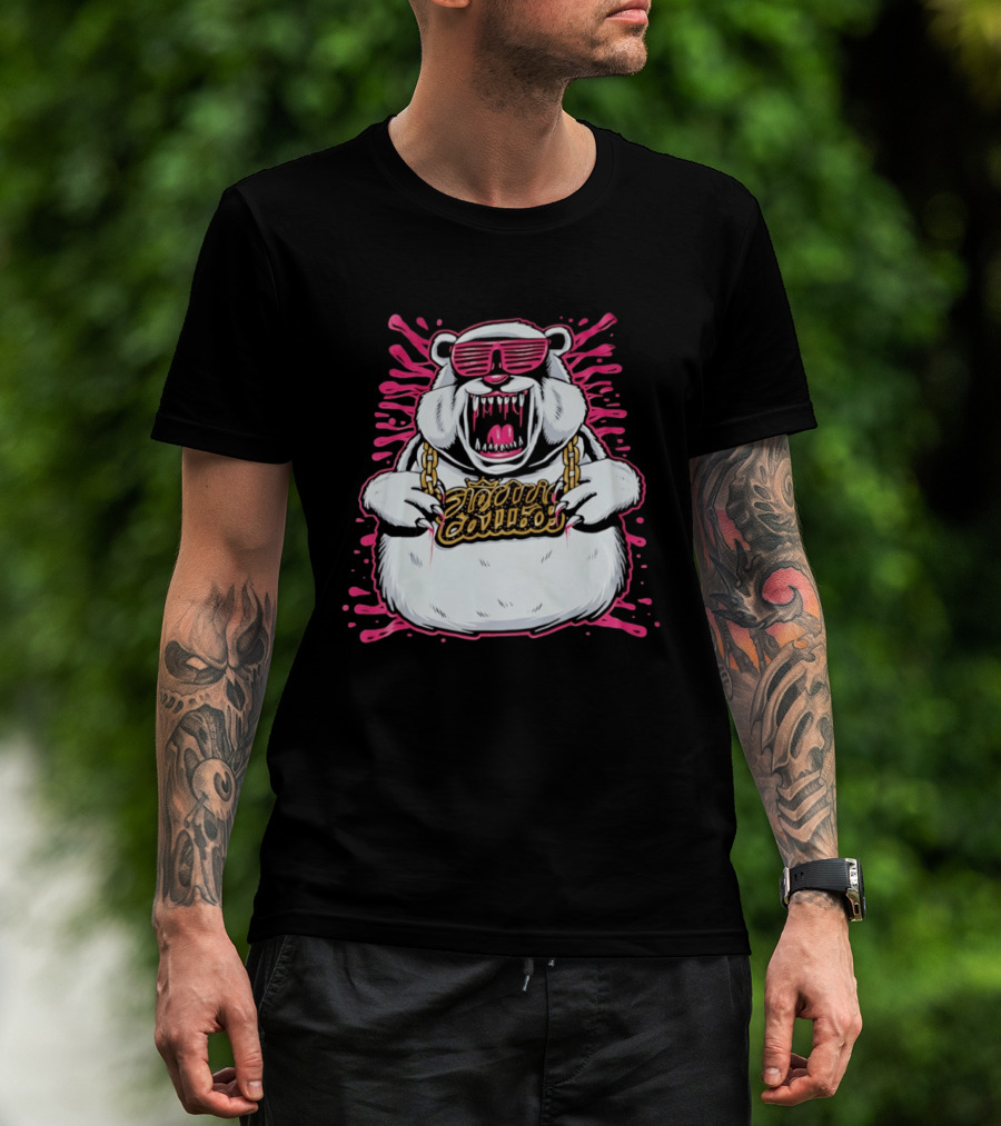 Electric Callboy Band Polar Bear Bling Sunglasses And Gold Chain T-Shirt