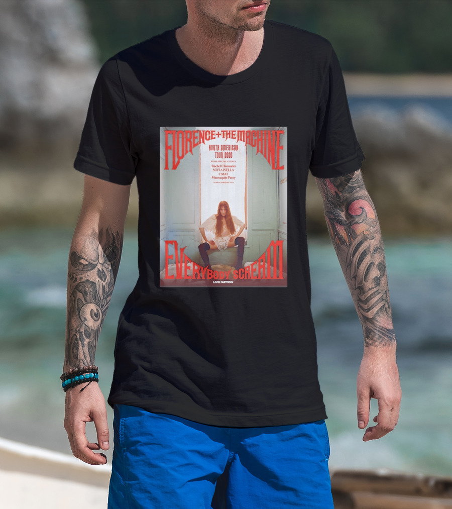 Florence Welch And The Machine North American Tour 2026 Everybody Scream Live Nation Special Guests T-Shirt