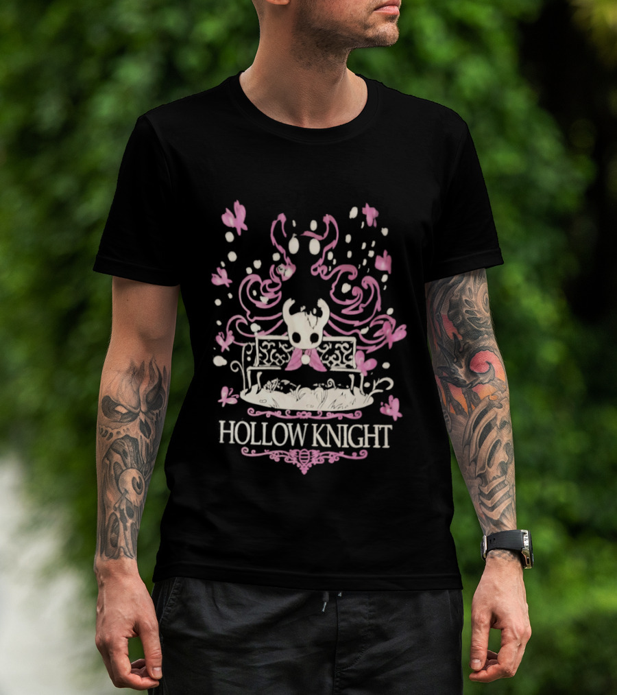 Hollow Knight Bench And Butterflies Scene T-Shirt
