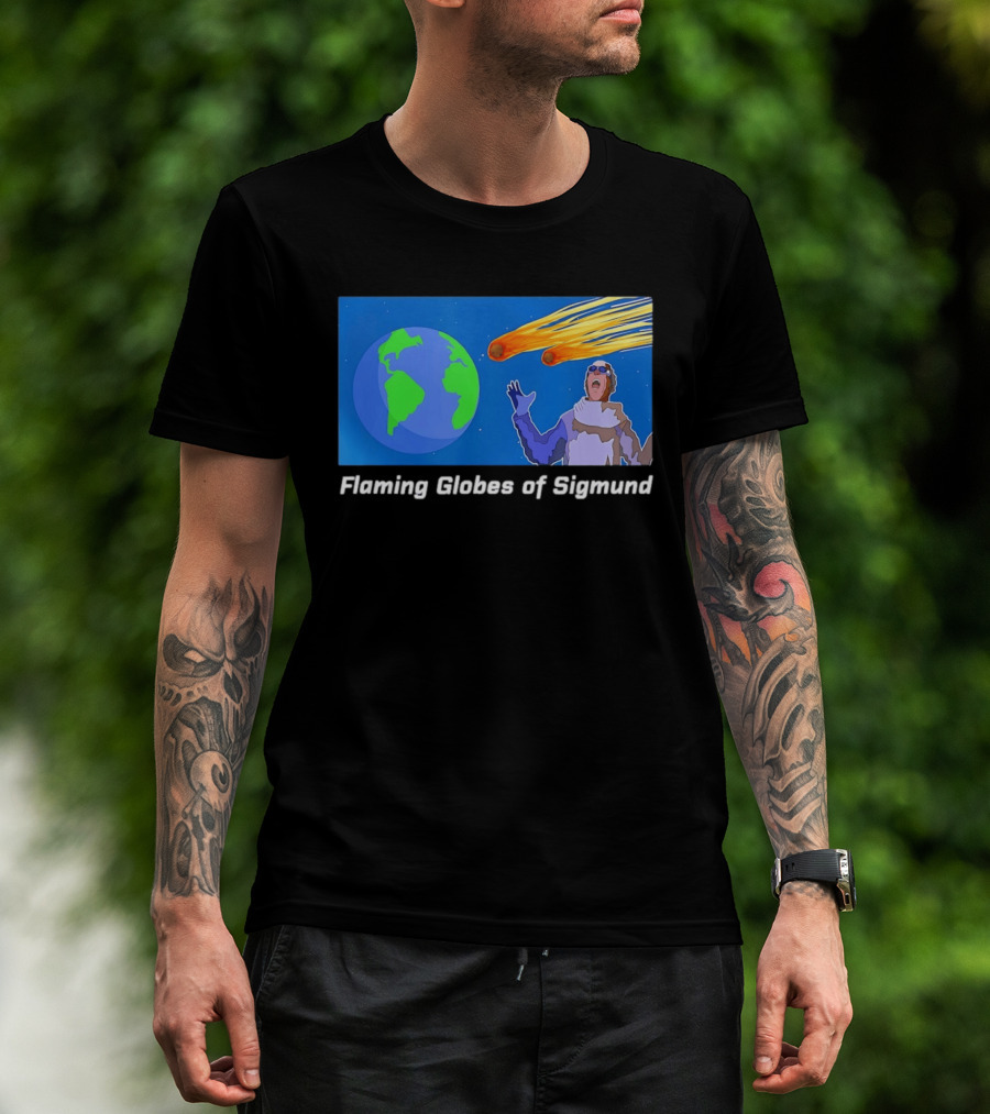 ALF Show Flaming Globes Of Sigmund Meteor Earth Comic Scene T-Shirt