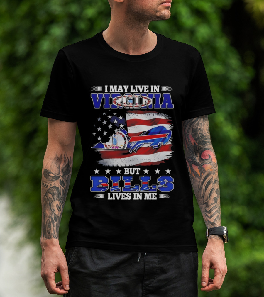 Virginia Resident Buffalo Bills Passion American Flag T-Shirt