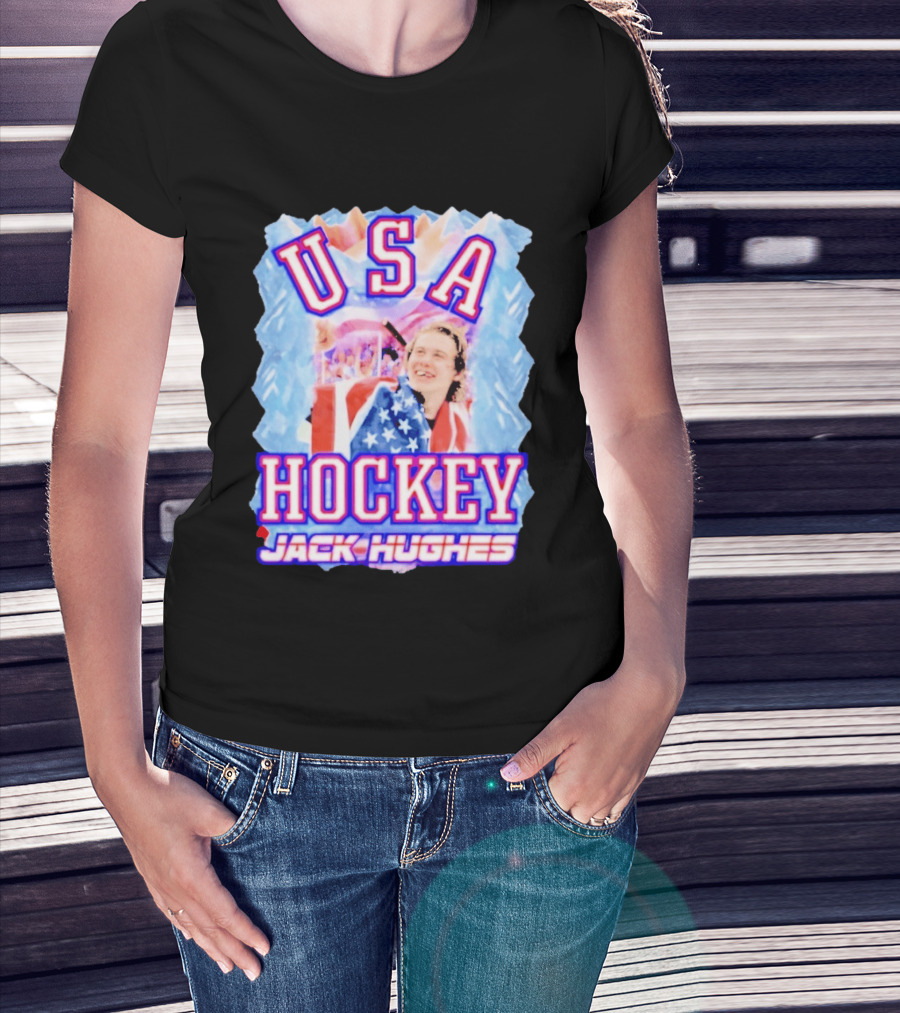 Jack Hughes USA Hockey Celebration 2026 T-Shirt