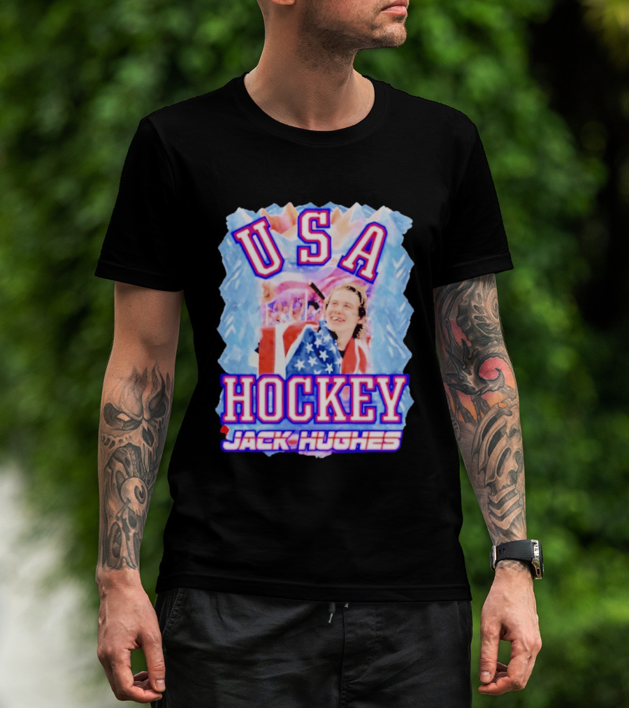 Jack Hughes USA Hockey Celebration 2026 T-Shirt