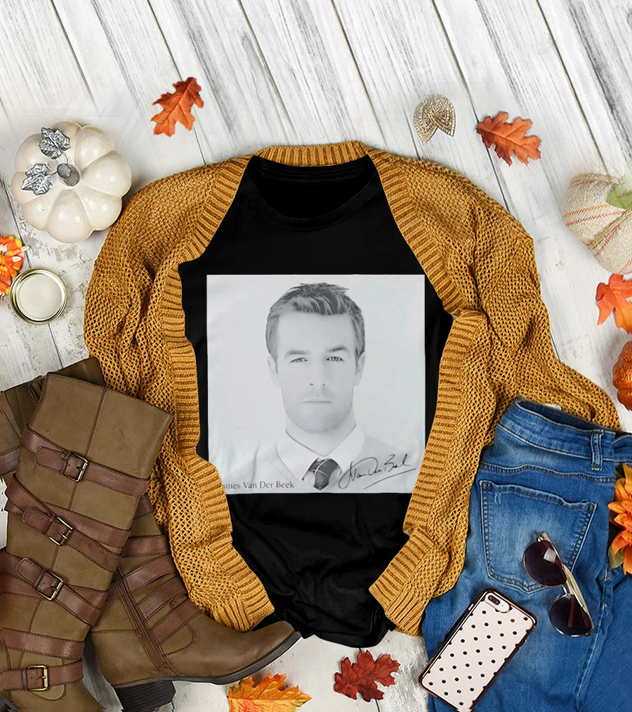 James Van Der Beek Autographed Memorial Photo T-Shirt